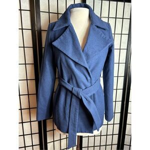 Old Navy Blue Wool Blend Coat